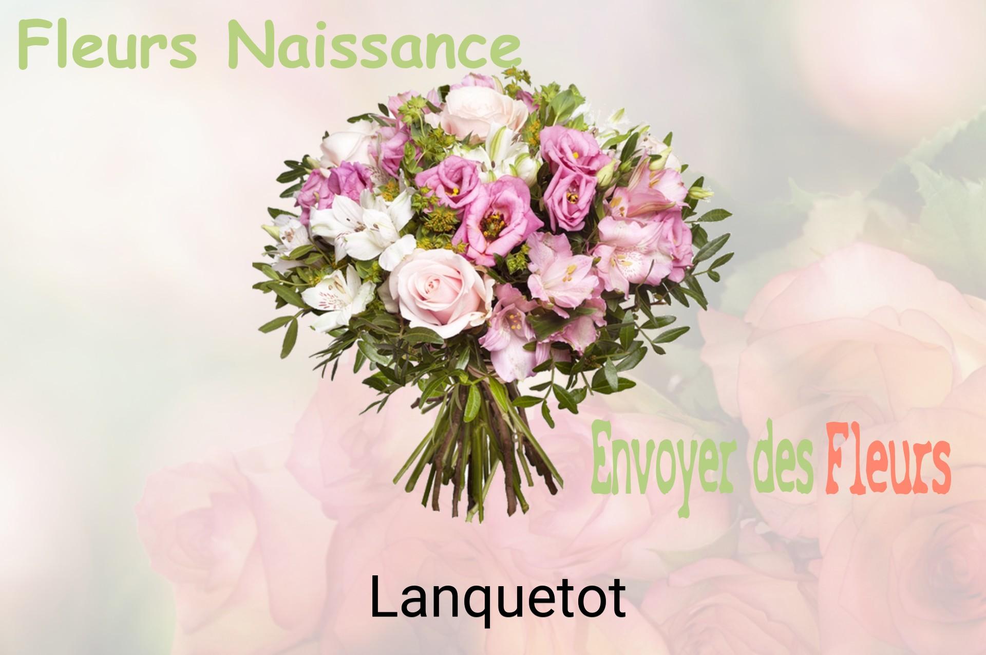 Bouquet de fleurs de naissance livré à Lanquetot